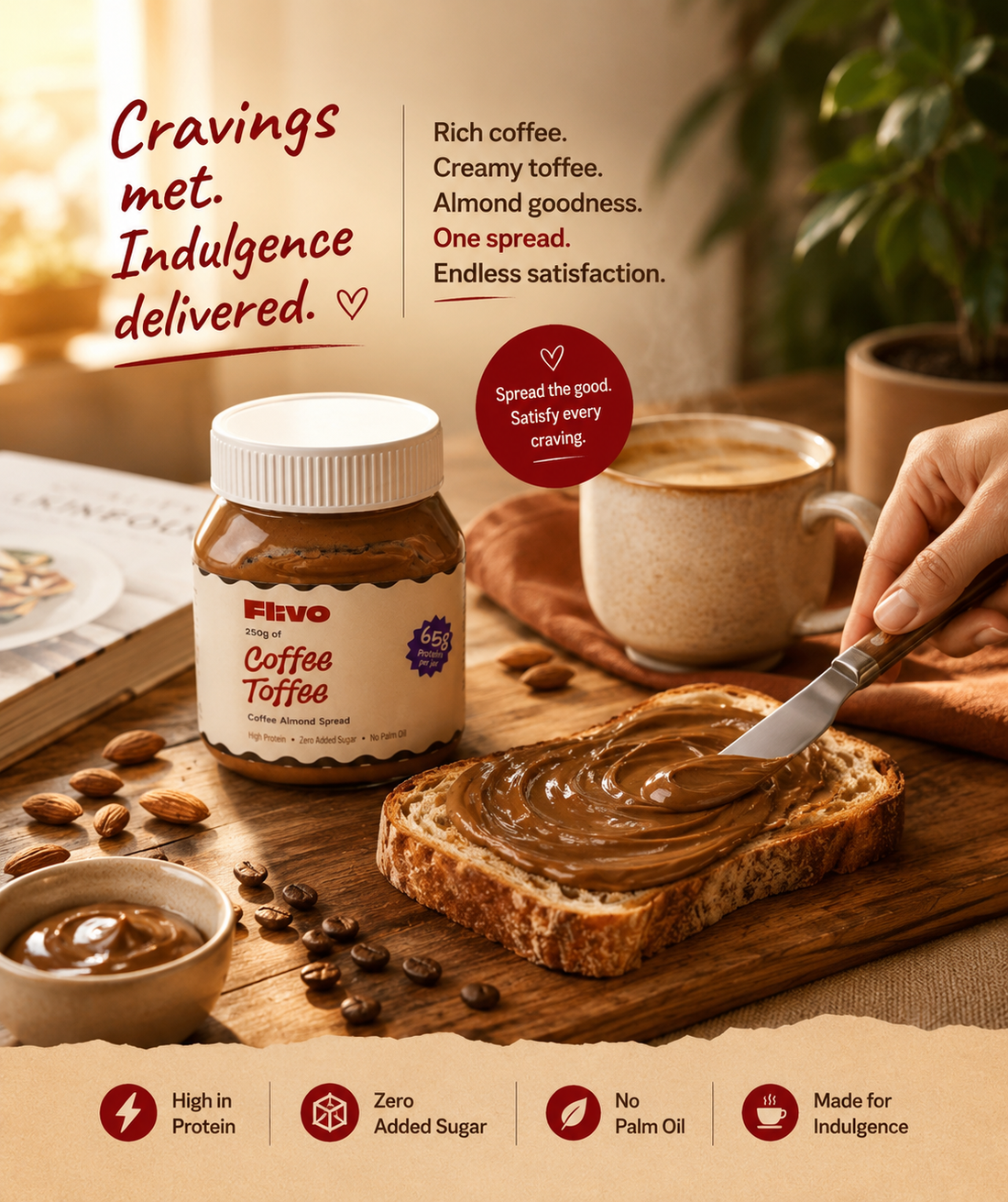 Coffee Almond Spread: 3 PM Energy Without Sugar Crash